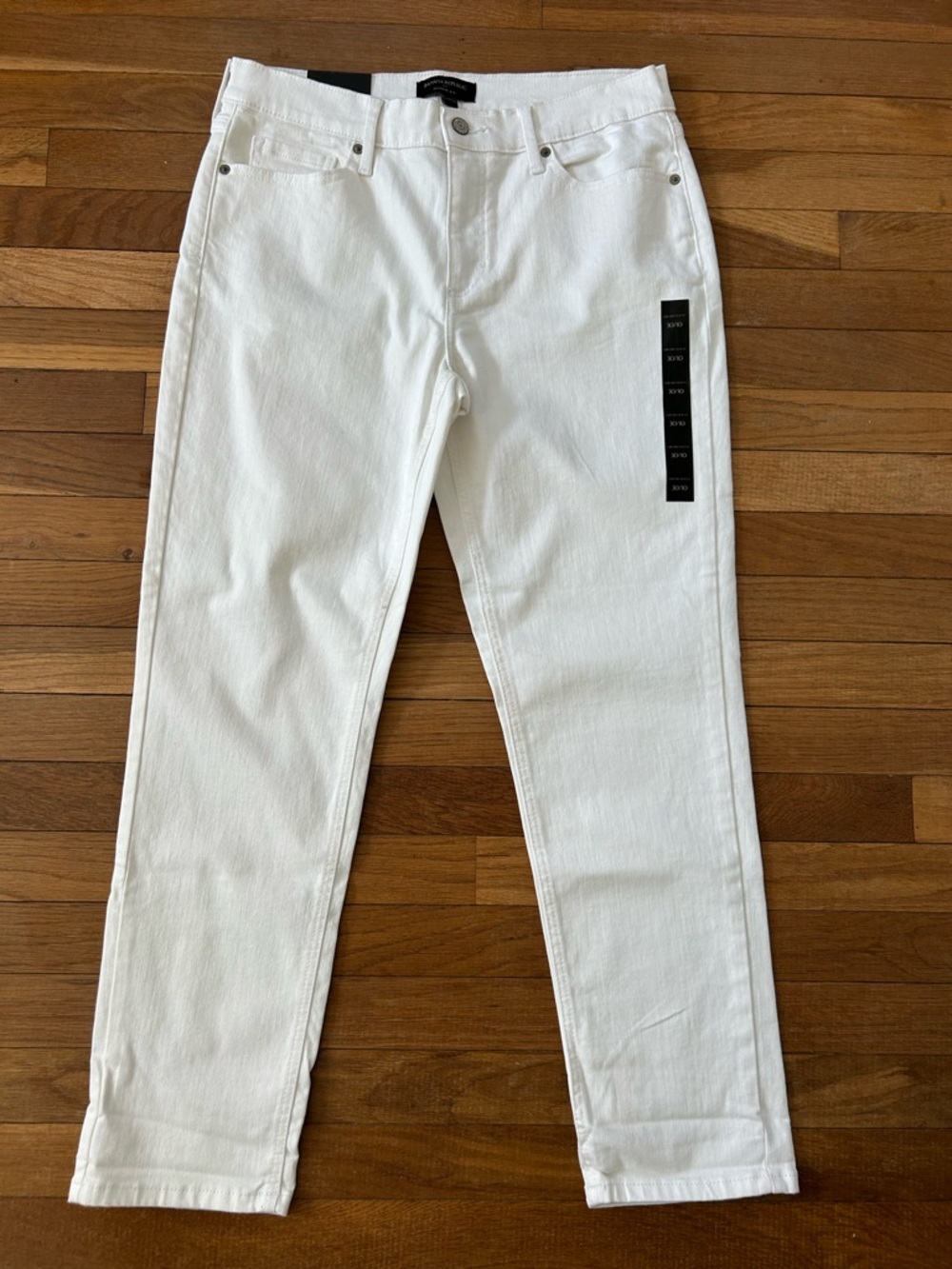 Banana Republic Factory White Straight Leg Jeans - Picture 2 of 10